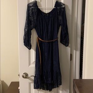 Blue lace spring dress